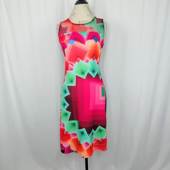 Desigual Print Dress Medium Knee Length Black - Picture 11 of 11